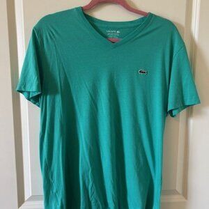 Lacoste Men's 100% pima cotton Vneck Size Medium